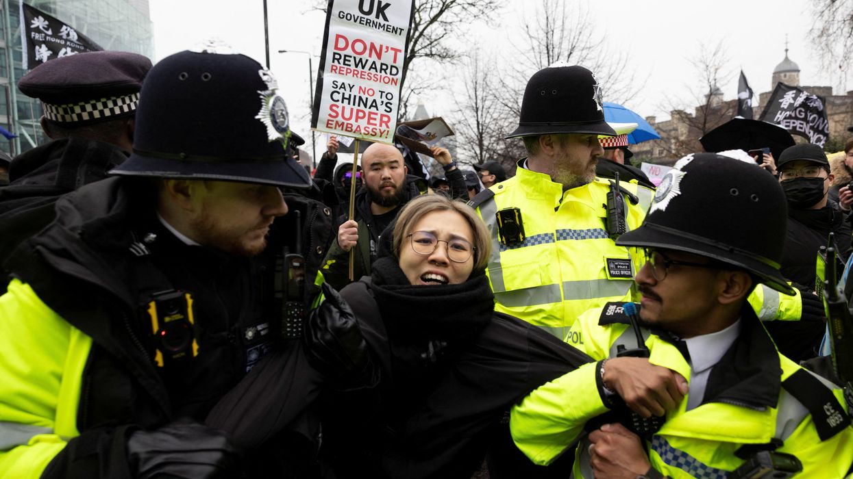 Protesters rally against China's planned mega-embassy in London