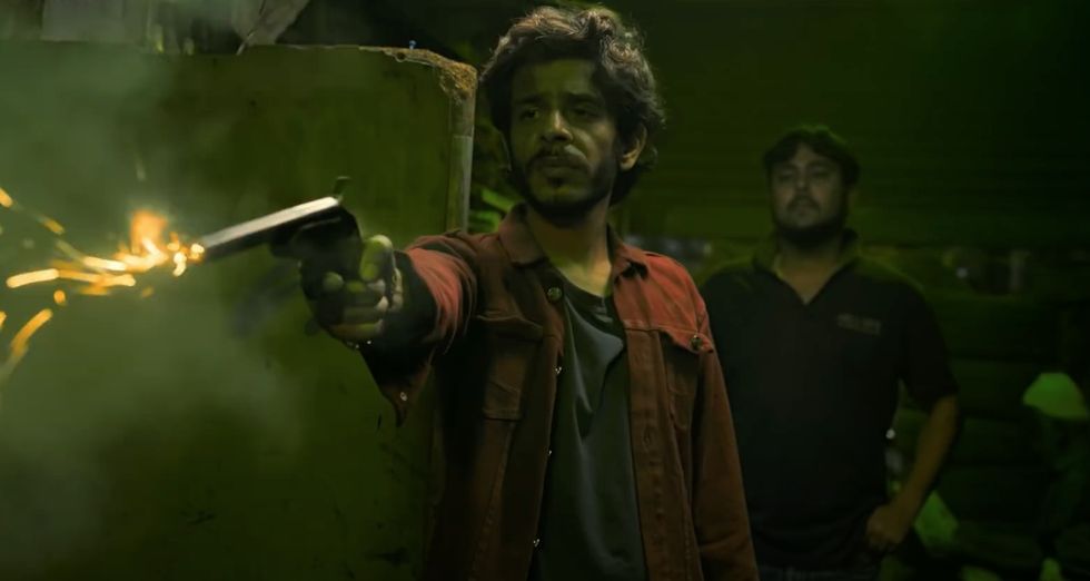 A still from The Great Indian Murder