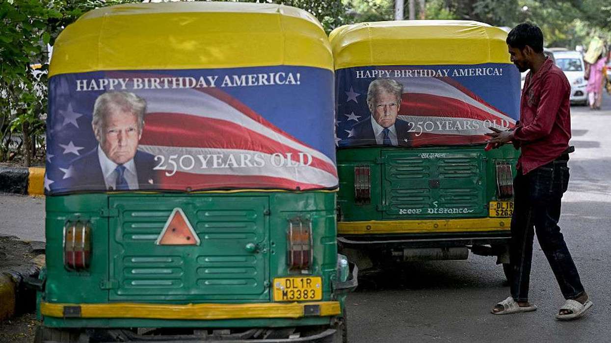 New Delhi rickshaws get a Trump makeover for America's 250th birthday