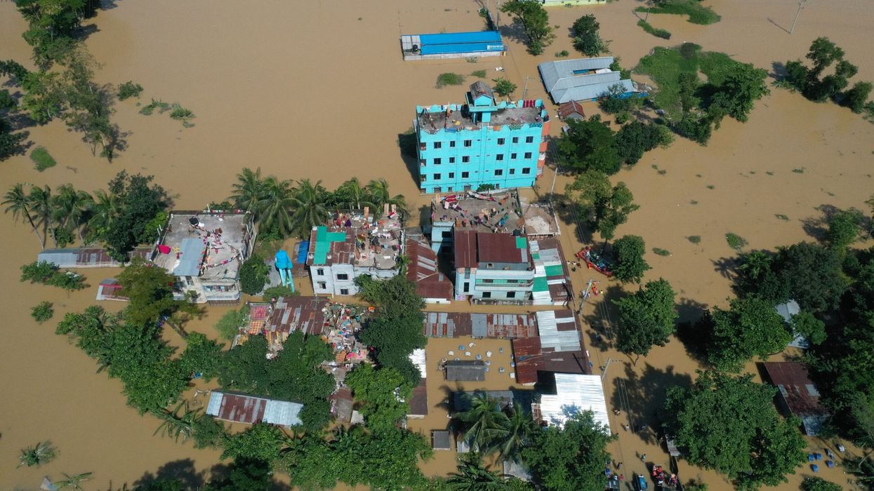 Aerial View of flood affected area in Feni, Chittagong, Bangladesh, on August 24. (Photo: Getty Images)