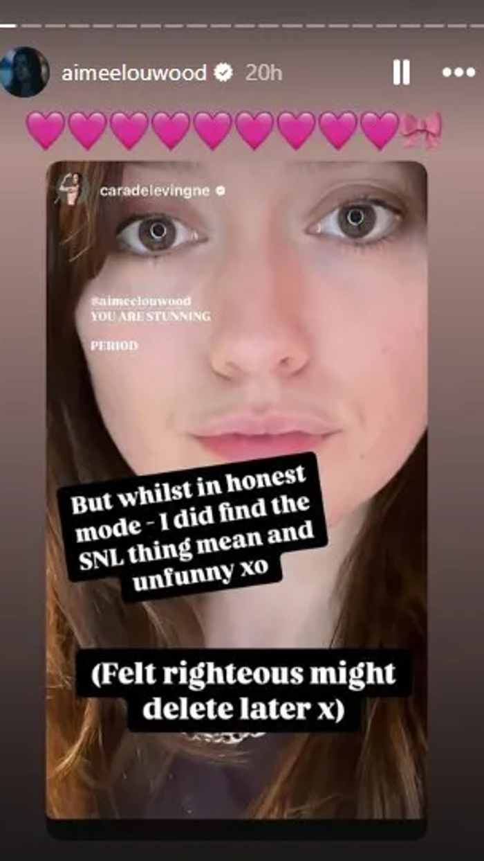 Aimee Lou Wood Instagram story