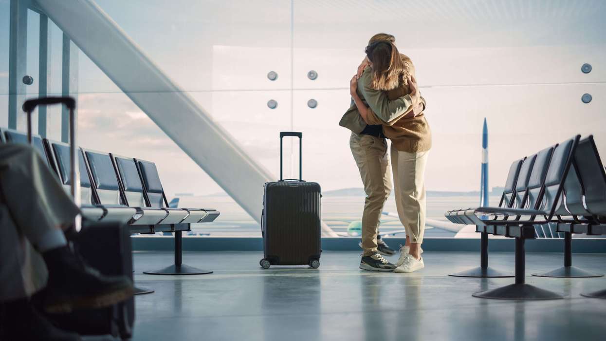 Airport goodbyes