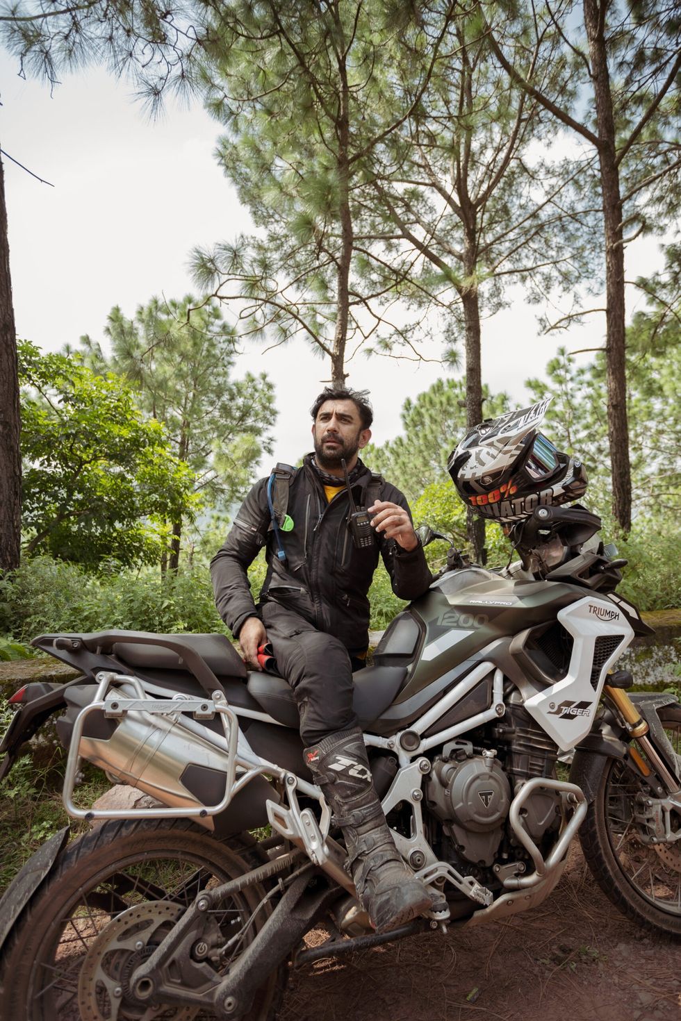 Amit Sadh with his motorcycle