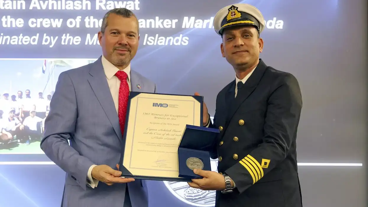 Indian tanker captain honoured for ‘exceptional courage’ after missile strike