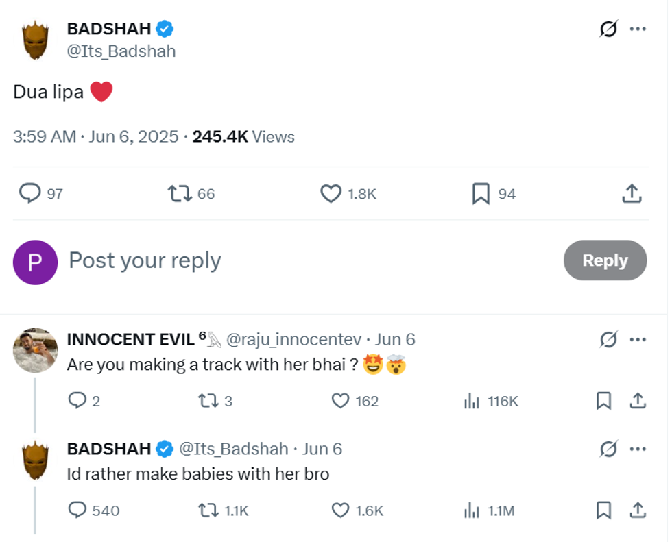 Badshah Faces Heat Over Dua Lipa Remark as Honey Singh Weighs In
