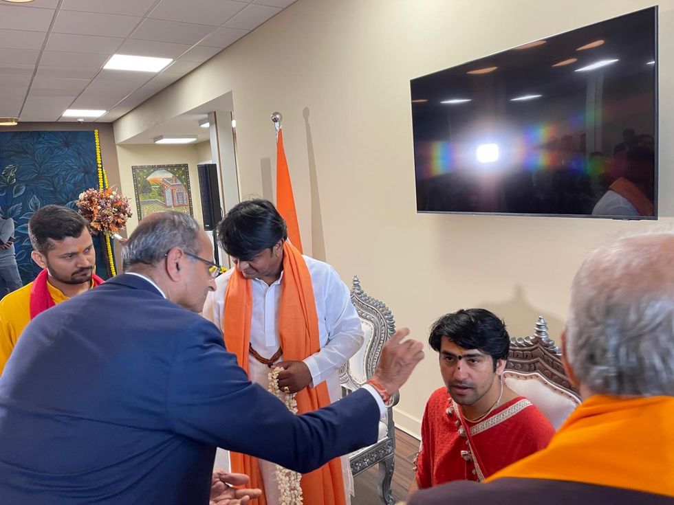 Bageshwar Dham Sarkar  visits Harrow\u2019s Siddhashram