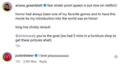 Bieber Under Fire for Comment on Teen Star Ariana Greenblatt