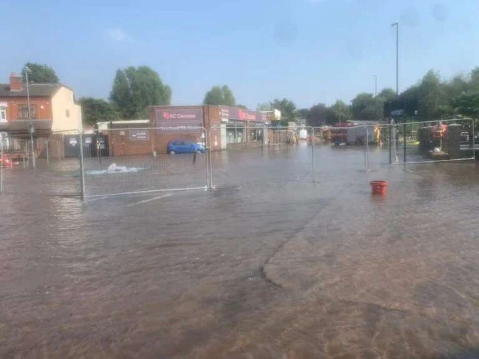 Birmingham city flooded and filthy