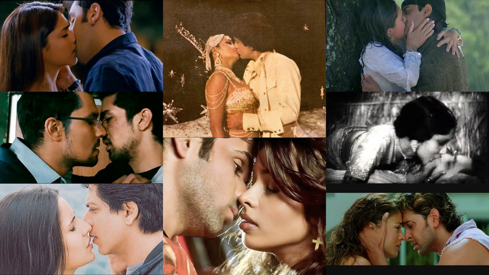 Bollywood On Screen Kiss scenes