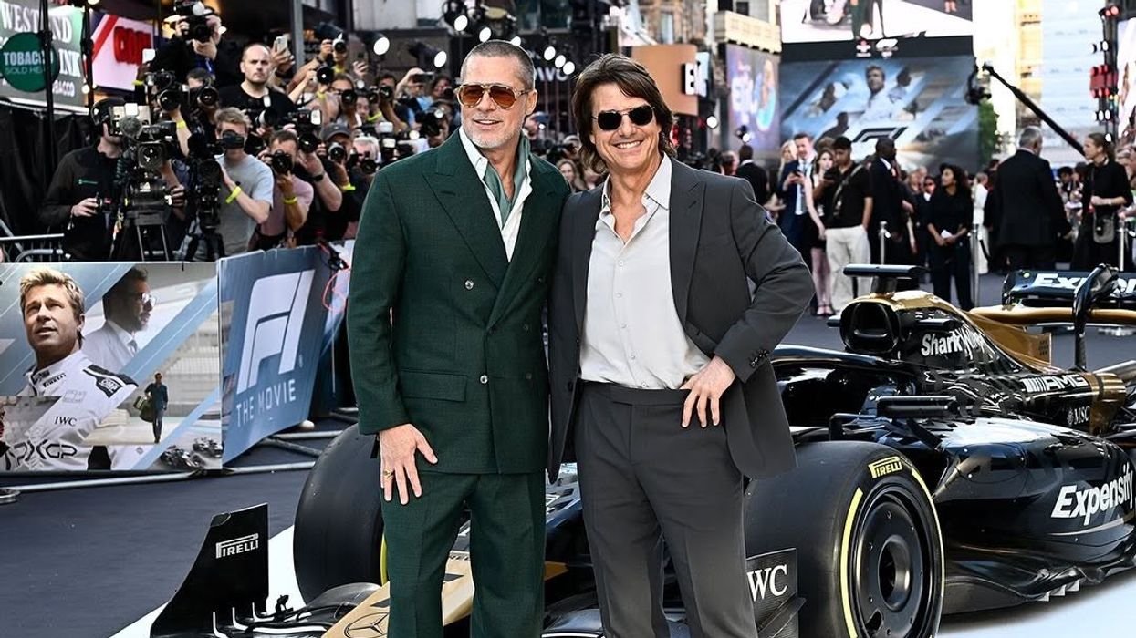 Brad Pitt and Tom Cruise reunite at F1