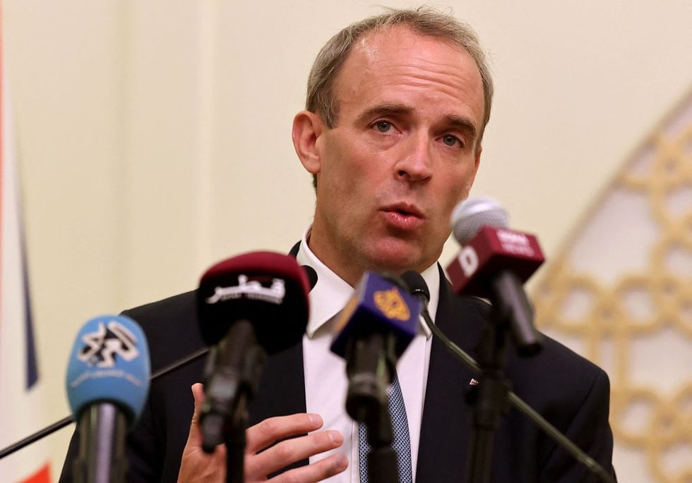 Britain's foreign secretary Dominic Raab