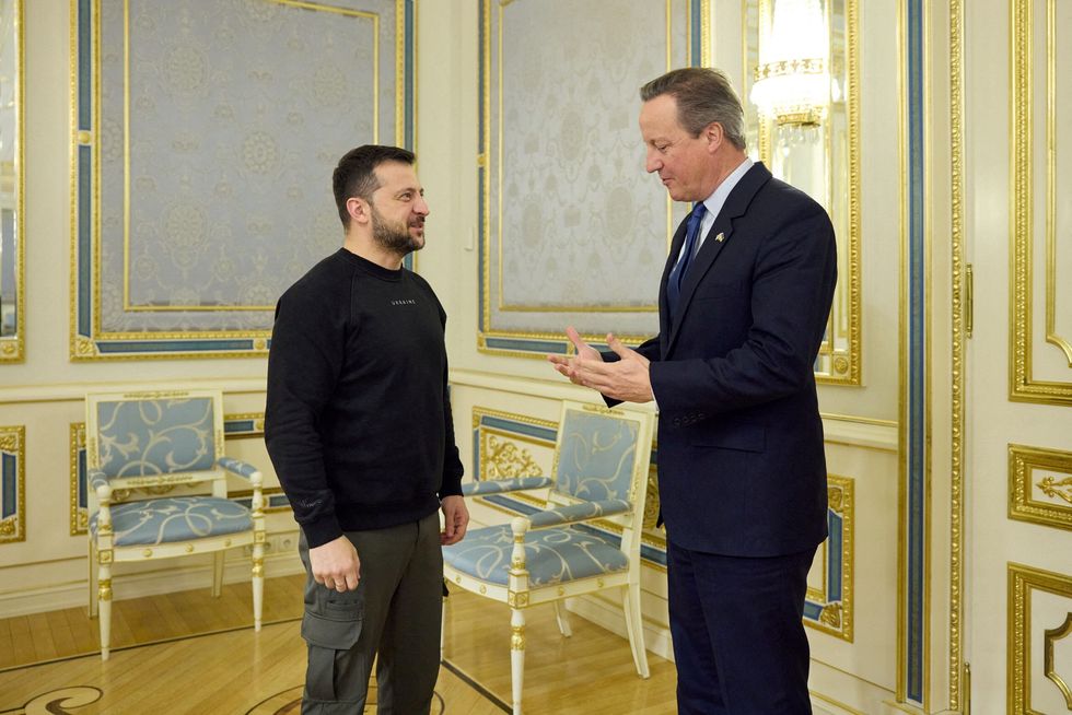 Cameron vows military support on surprise Kyiv visit