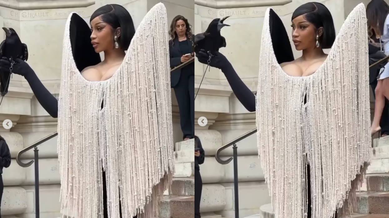 Cardi B shocks Paris Couture Week with live crow and bold Schiaparelli look