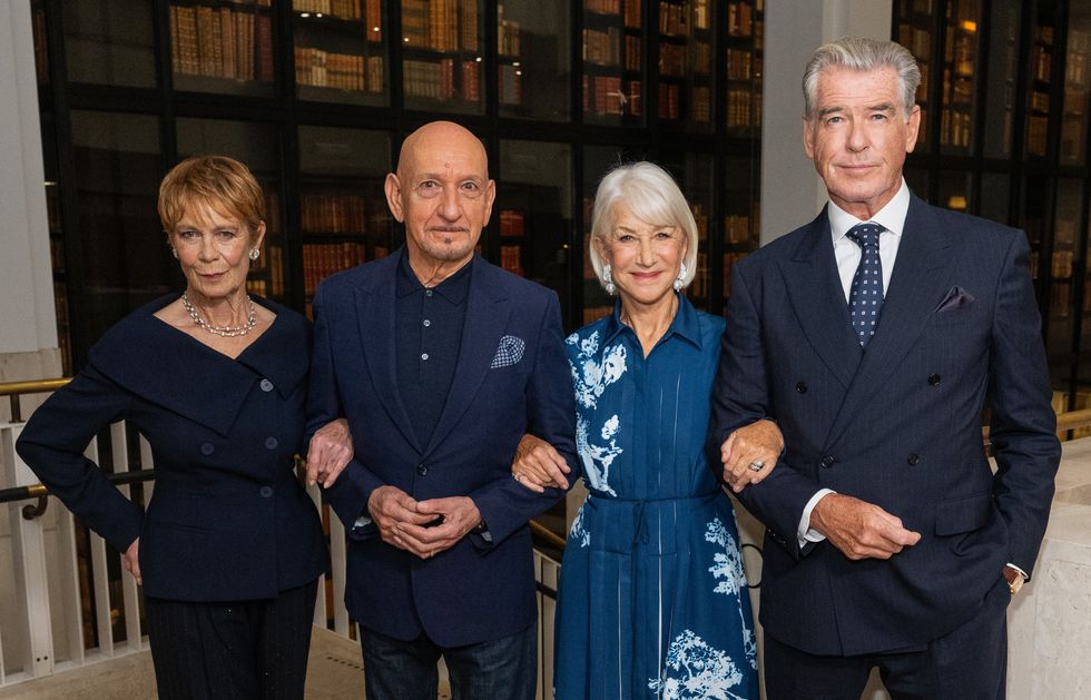 Celia Imrie, Sir Ben Kingsley, Dame Helen Mirren and Pierce Brosnan