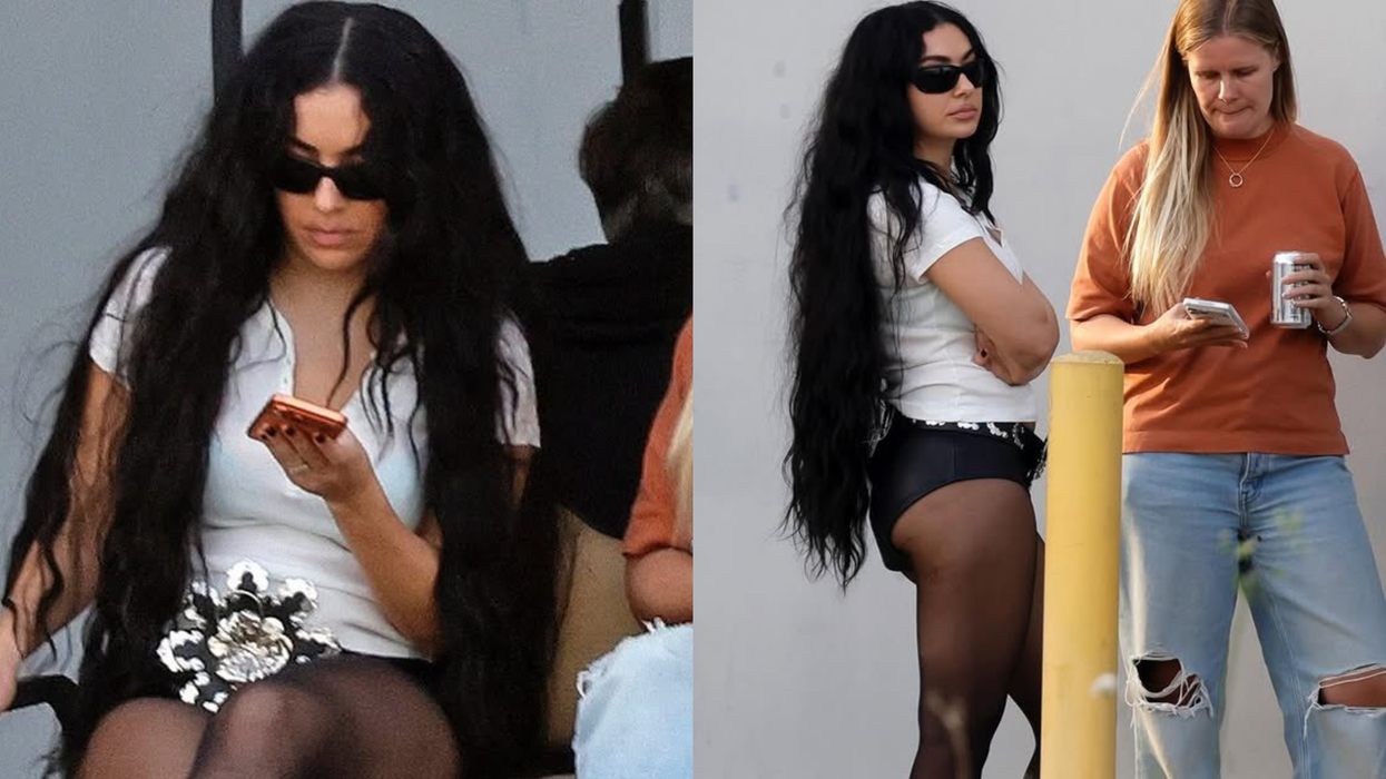 Charli XCX in black micro