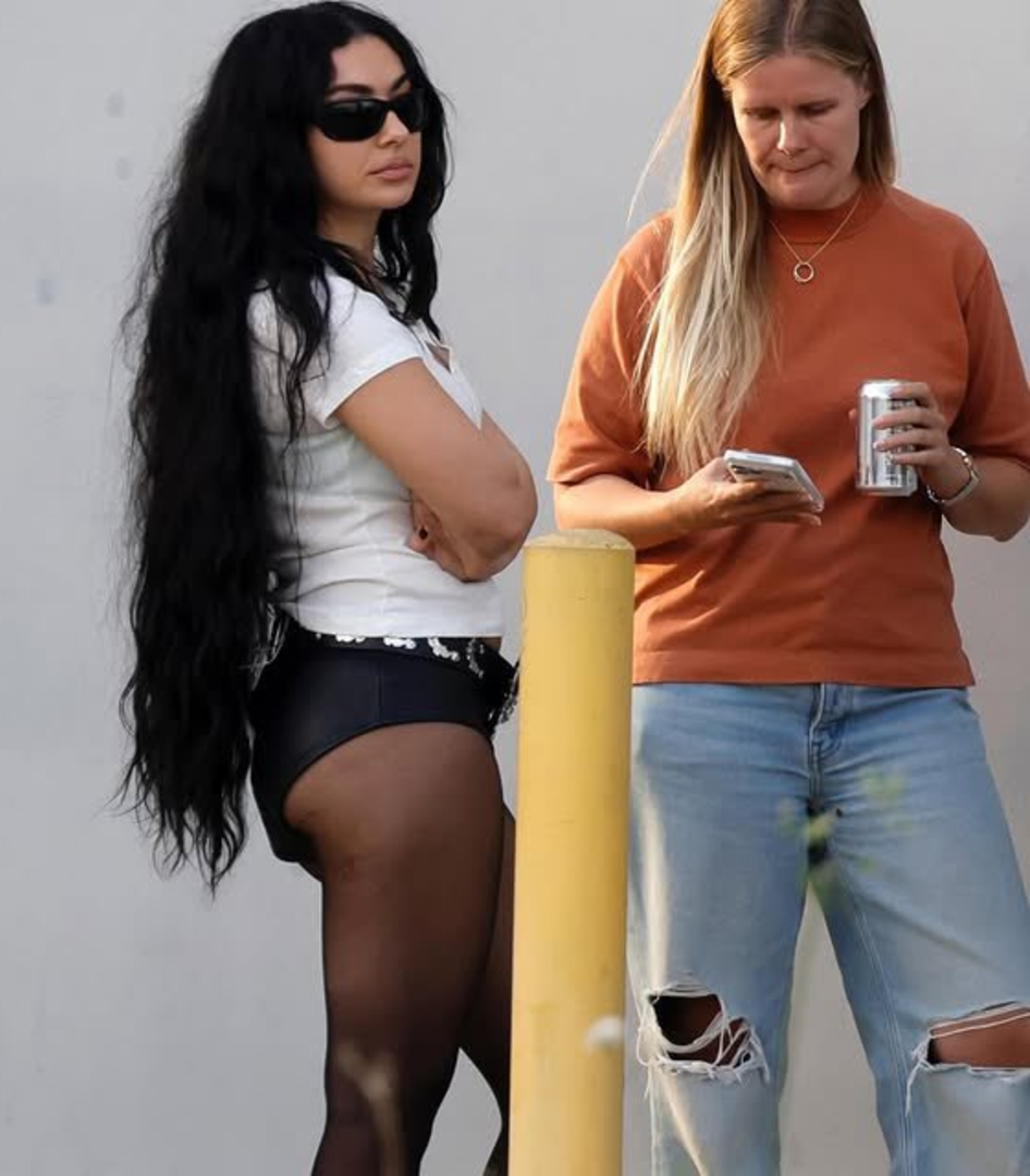 Charli XCX in black micro