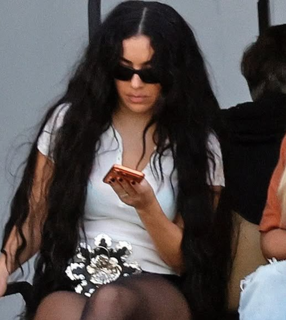 Charli XCX in black micro