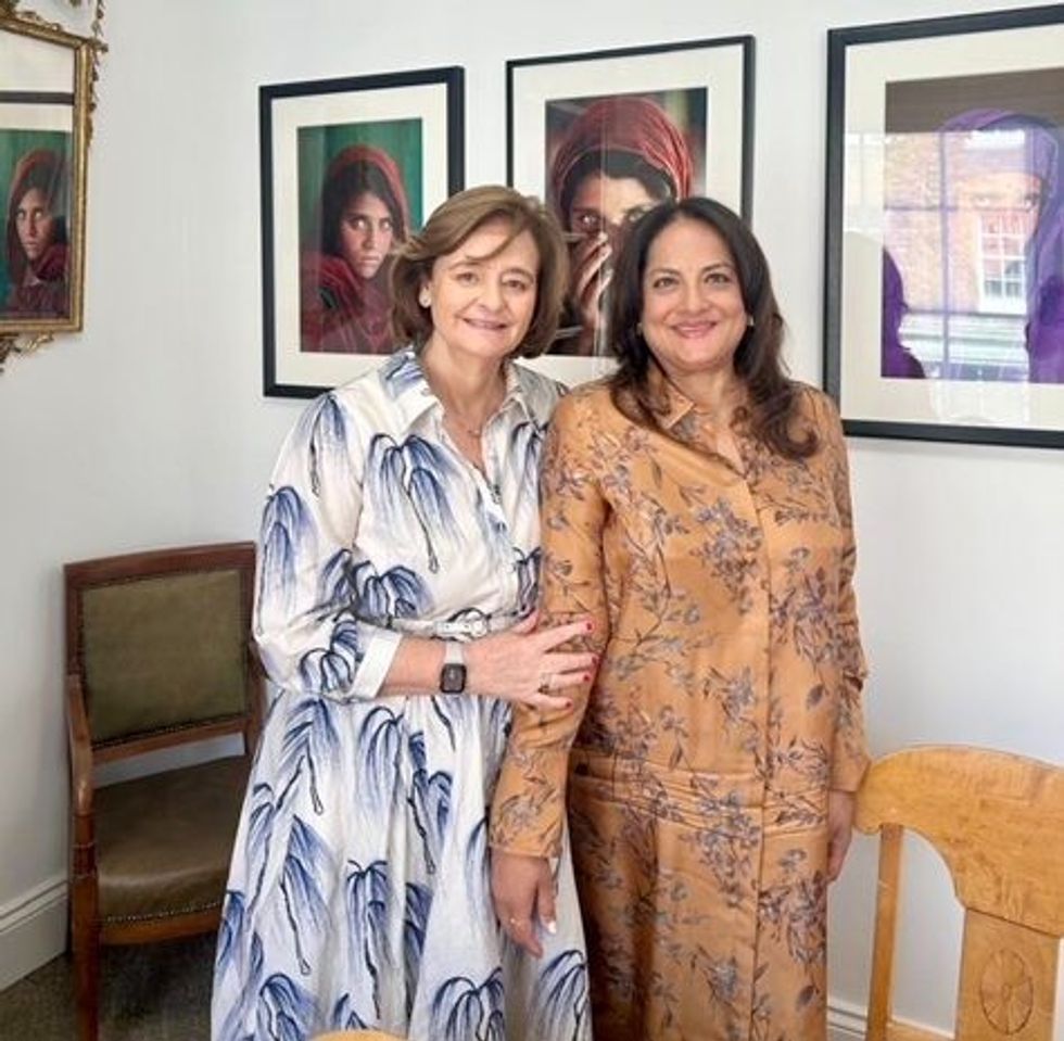 Cherie Blair with Nisha Paul