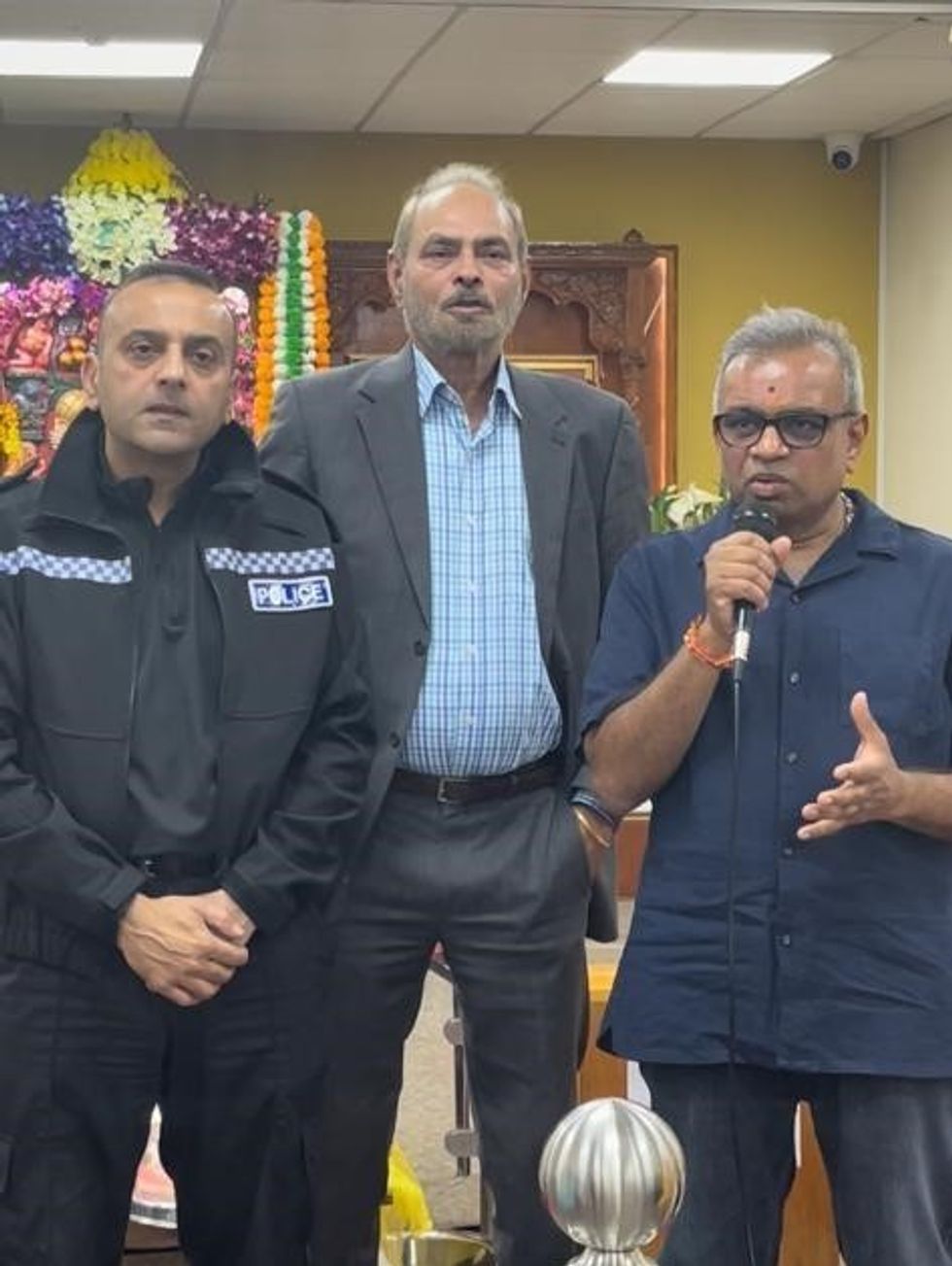 Chief Inspector Kamlesh Mistry and Cllr Piara Singh Clair MBE Rushey Mead