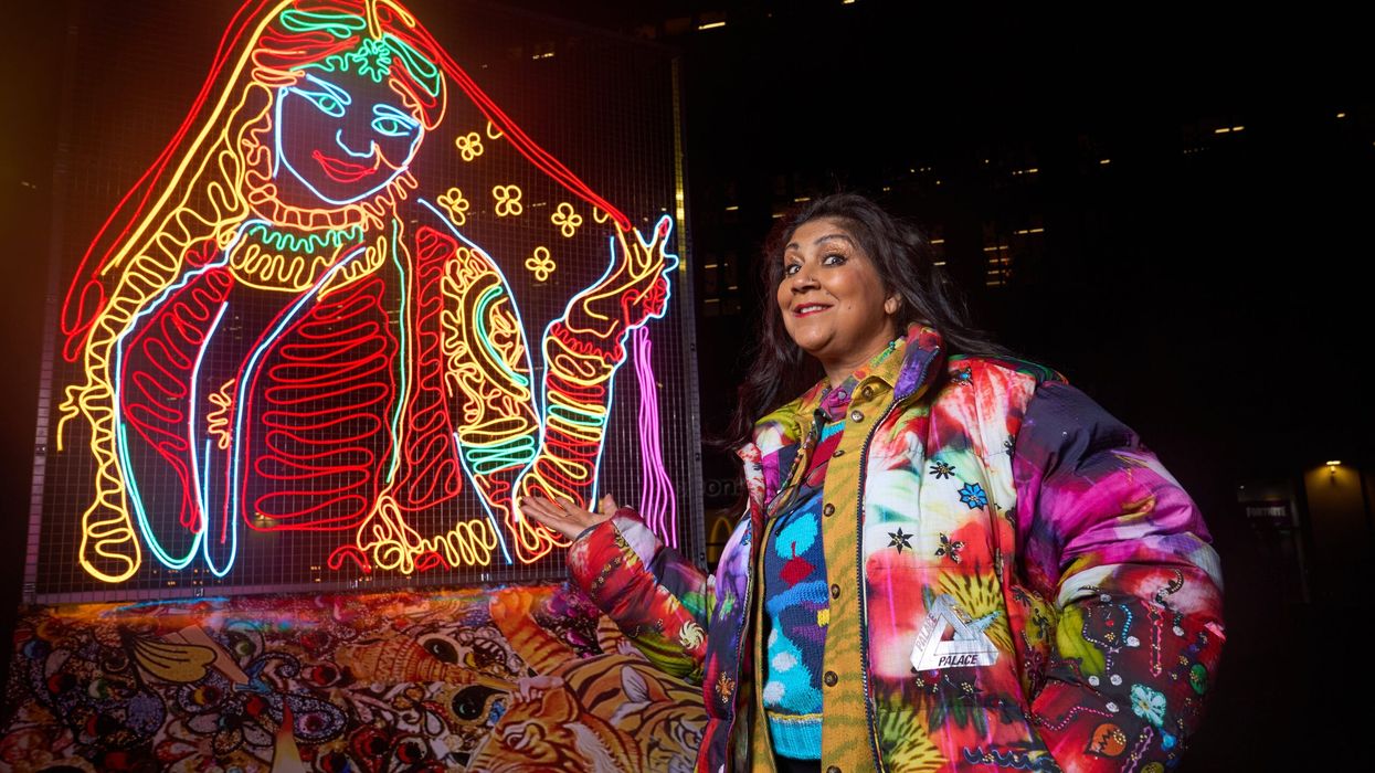 Chila Burman’s neon art sparks Diwali spirit across London