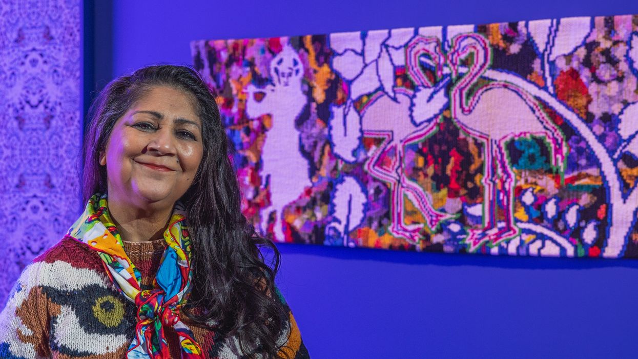 Chila Burman casts ‘neon’ light on Indian migration stories