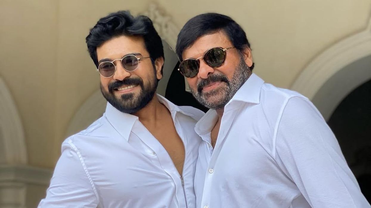 Chiranjeevi and Ram Charan Receive Grand Welcome at London Wax Statue Launch