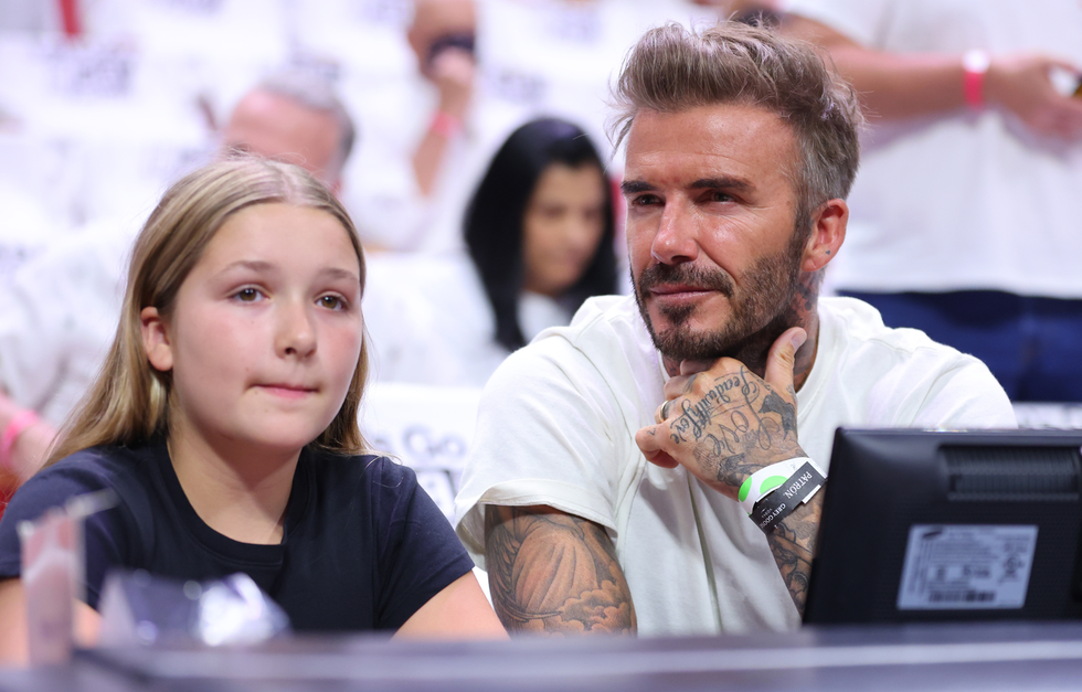 David Beckham and daughter Harper