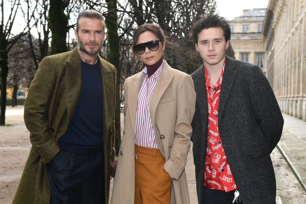 David Beckham, Victoria Beckham and Brooklyn Beckham