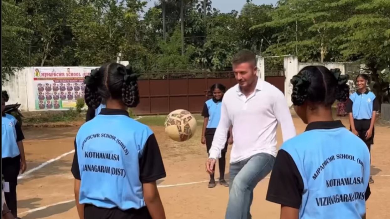 David Beckham’s school visit in Visakhapatnam