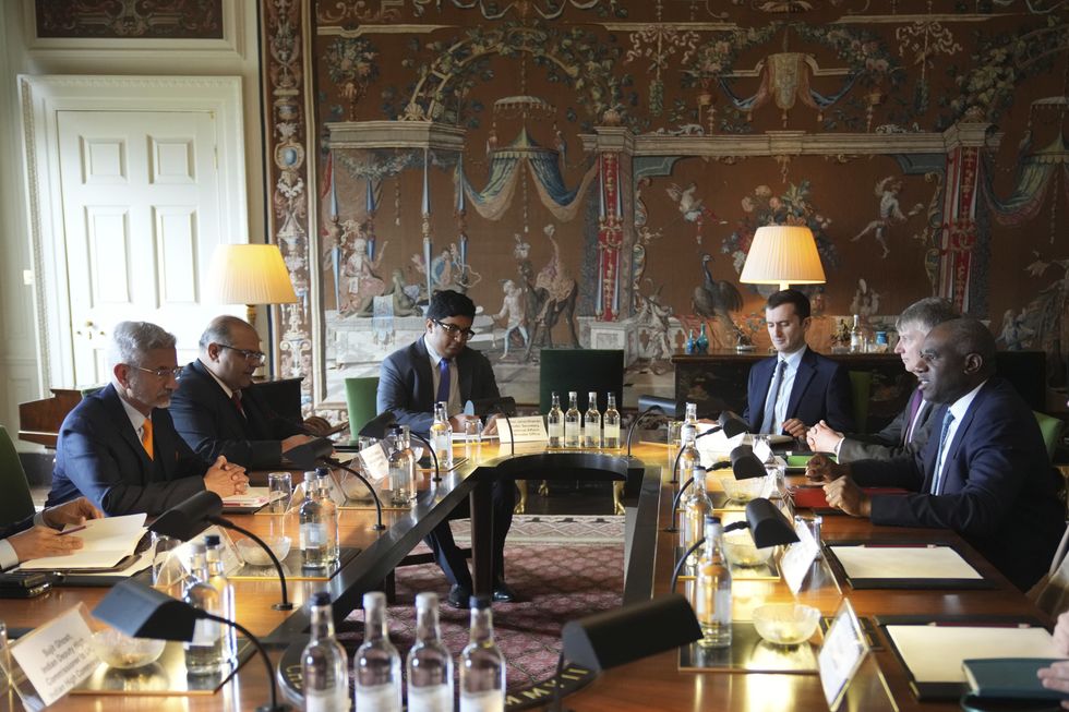 David Lammy (right) at a bilateral meeting at Chevening House, Sevenoaks, last Wednesday (5)