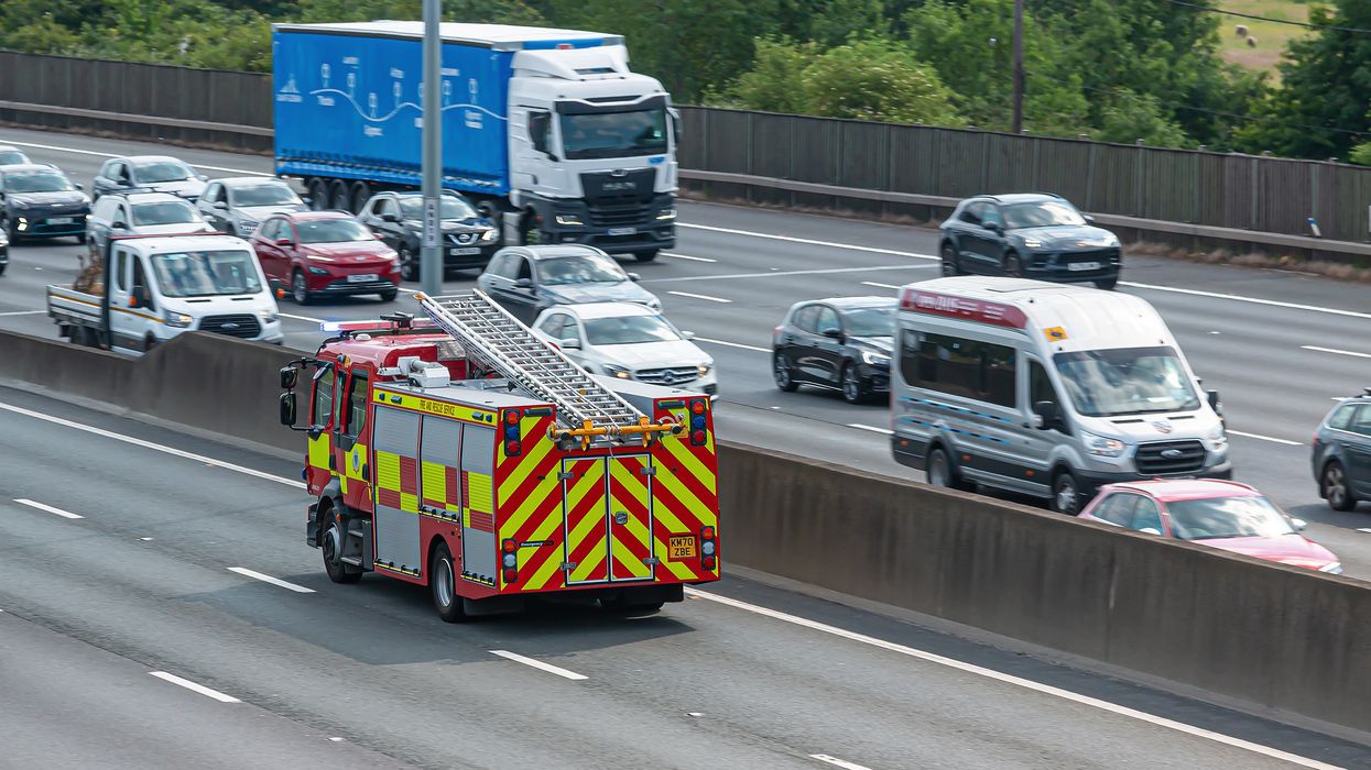 Delays on M25 as waste lorry overturns and spills fuel and waste