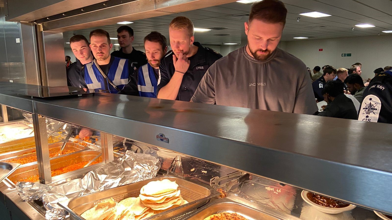 Asian dishes are a hit as HMS Queen Elizabeth marks Navratri