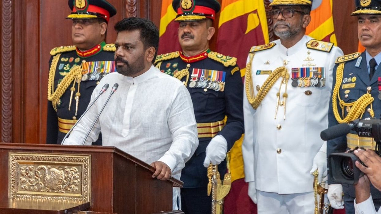 Dissanayake, a self-proclaimed Marxist and leader of the People’s Liberation Front (JVP), took his oath at the Presidential Secretariat in Colombo. (Photo: X/@anuradisanayake)