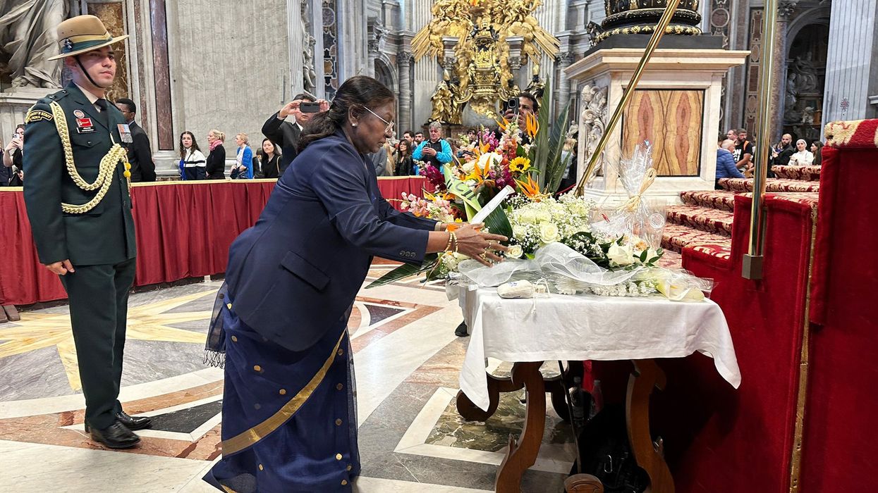 Indian president joins world leaders in Vatican for Pope Francis's funeral