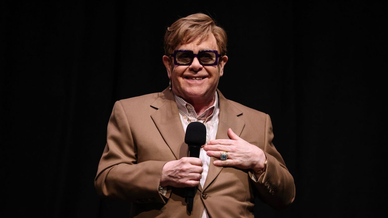 Elton John onstage during the Elton John: Never Too Late European debut as part of the London Film Festival at Southbank Centre - Royal Festival Hall on October 10, 2024. (Photo: Getty Images)