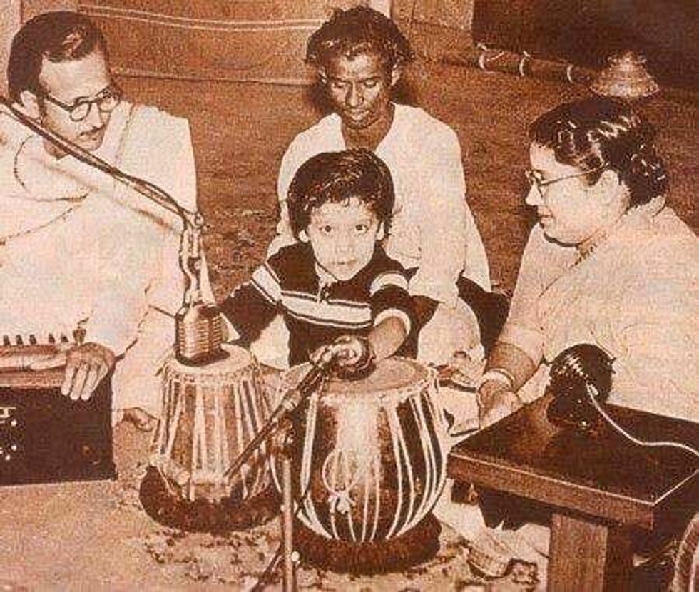 First lead inset Bappi Lahiri on stage as a child Hk2