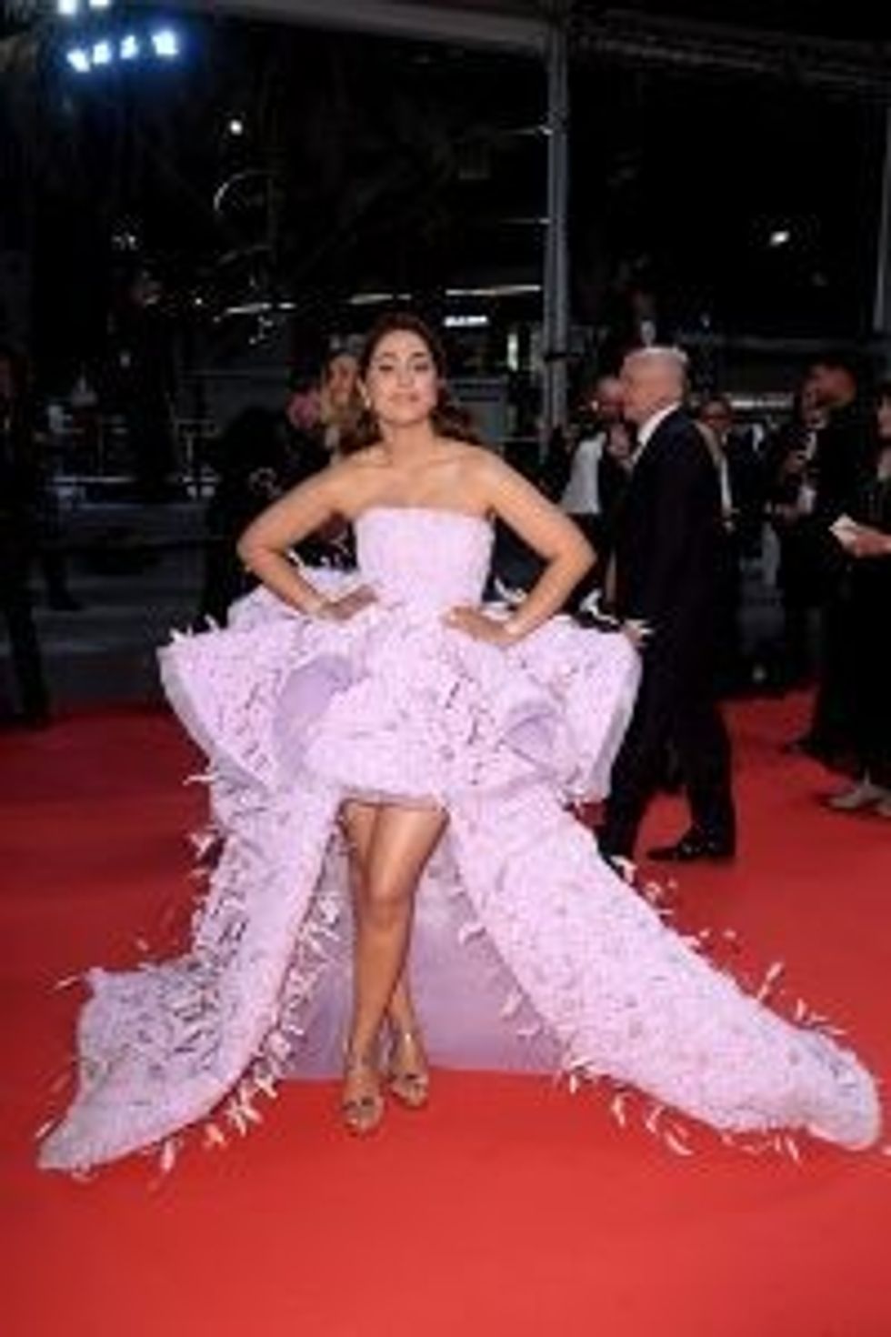 Hina Khan attends the screening of "Eo" during the 75th annual Cannes film festival at Palais des Festivals on May 19, 2022 in Cannes, France