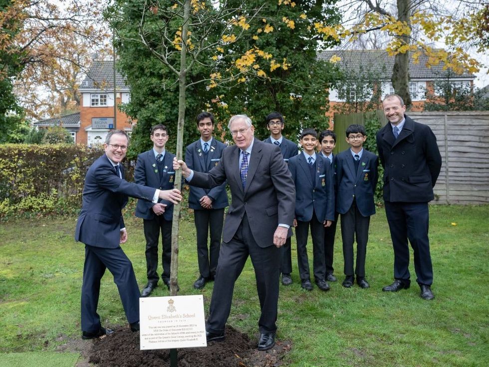HRH The Duke of Gloucester visits Queen Elizabeth's School, Barnet