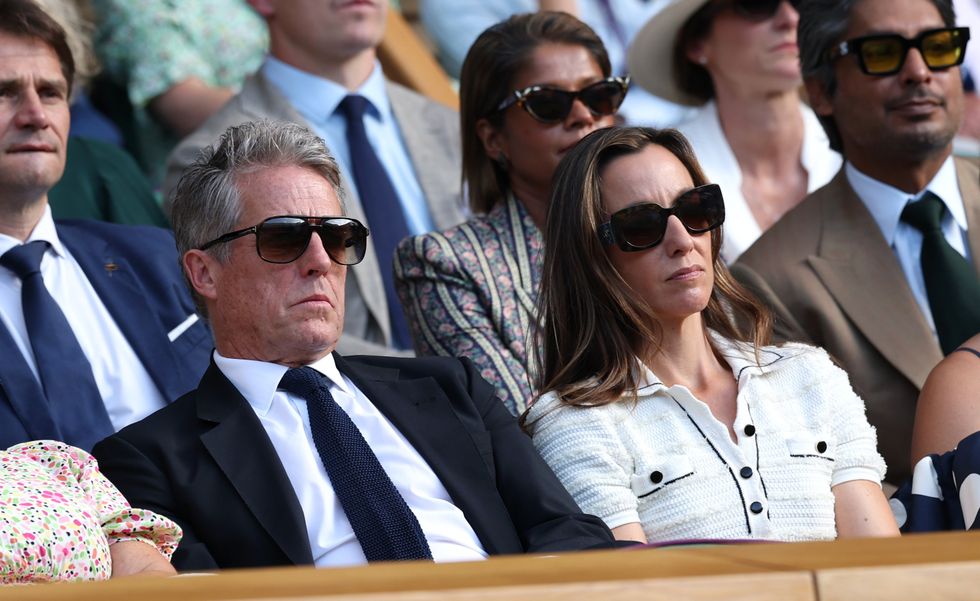 Hugh Grant and wife Anna Eberstein