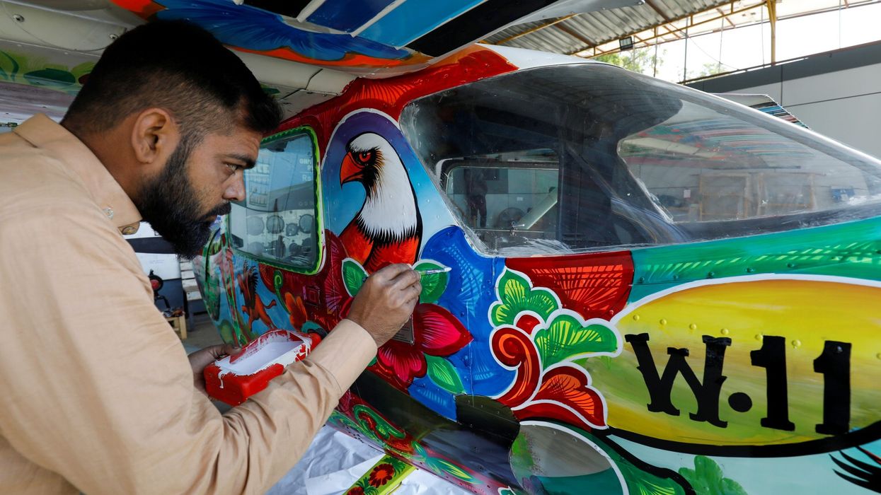 From the highways to the skies: Pakistan's famous truck art goes airborne