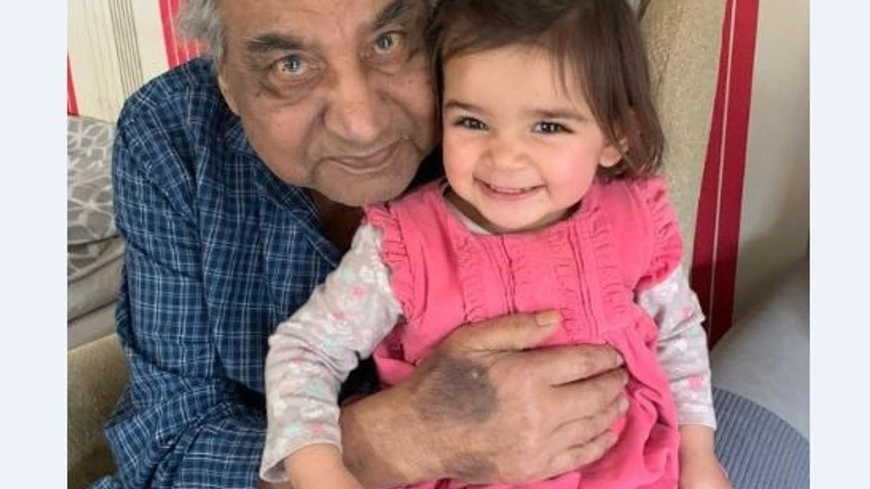 Two-year-old girl raises £2,500 for charity in memory of grandfather who died of Covid-19