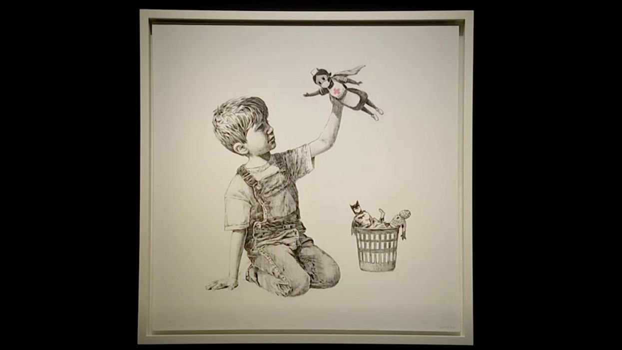 Banksy painting for NHS charity sells for record £16.7m
