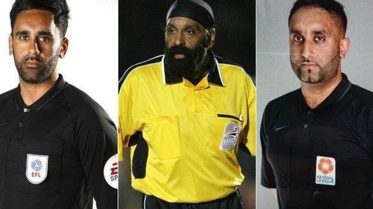 Landmark moment as Sunny Singh Gill and Sam Allison officiate EFL game