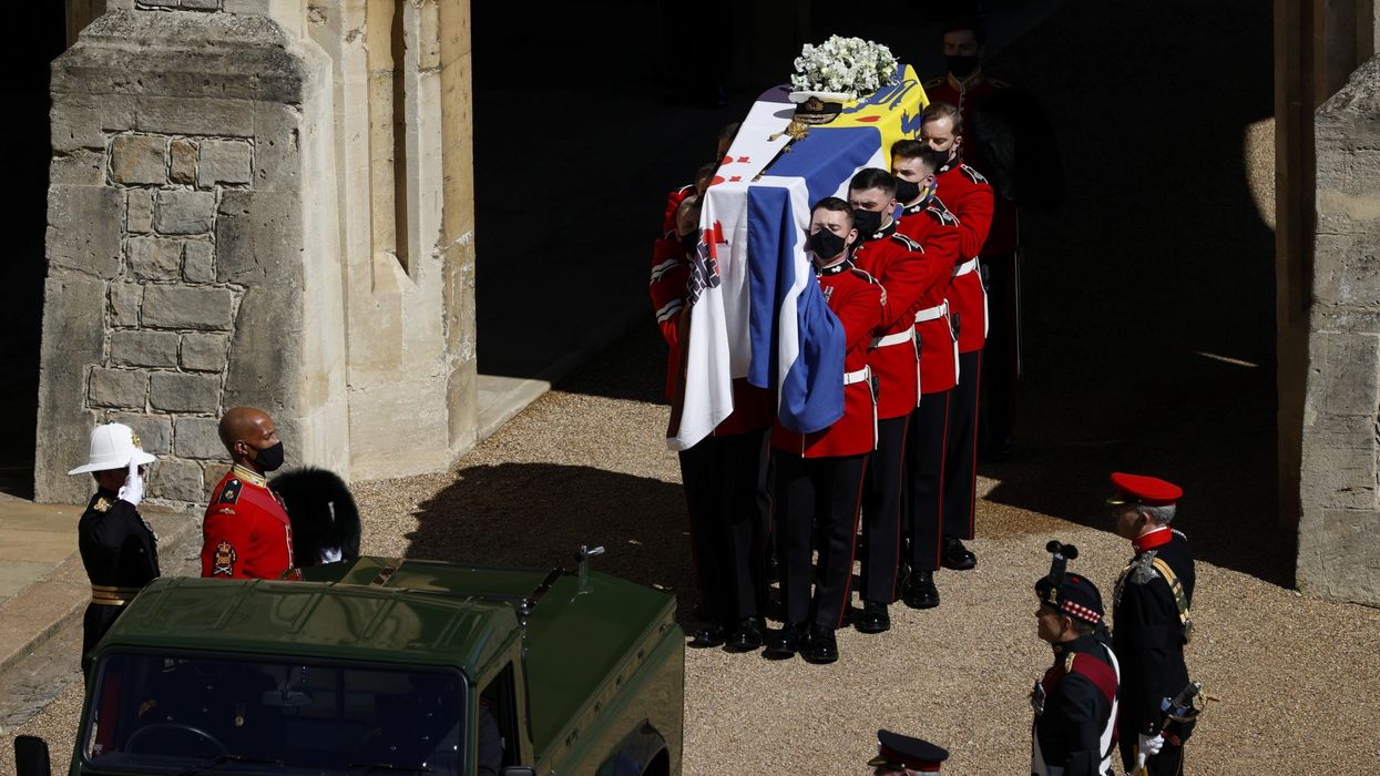 Queen stands alone as her 'strength' Philip is laid to rest