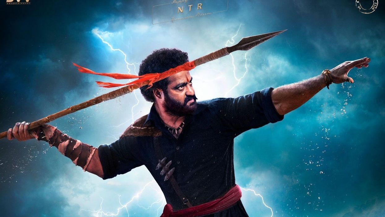 On Jr NTR's birthday, the makers of RRR unveil a new poster featuring the actor