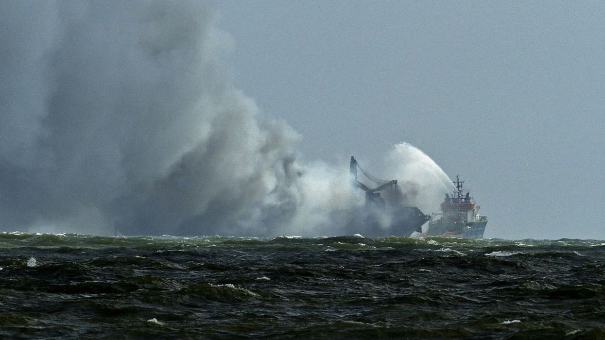 Winds hamper efforts to douse blaze on container ship off Sri Lankan coast