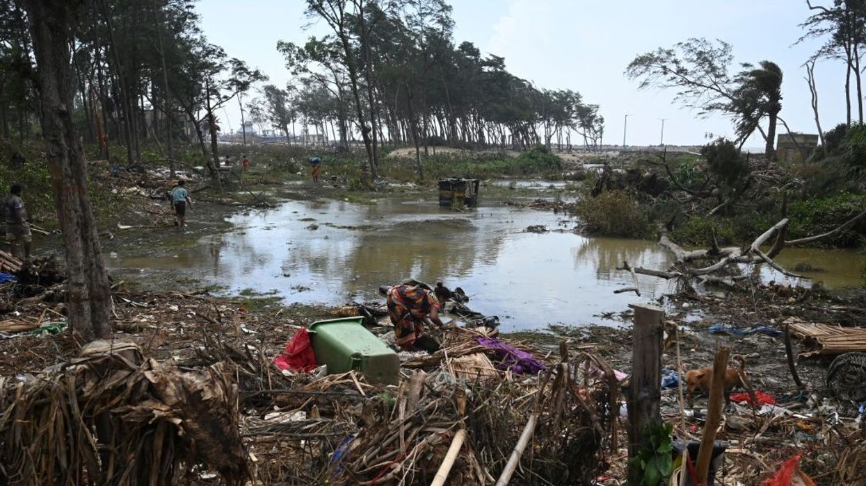 Huge swathes of farm land swamped in eastern India after cyclone Yaas