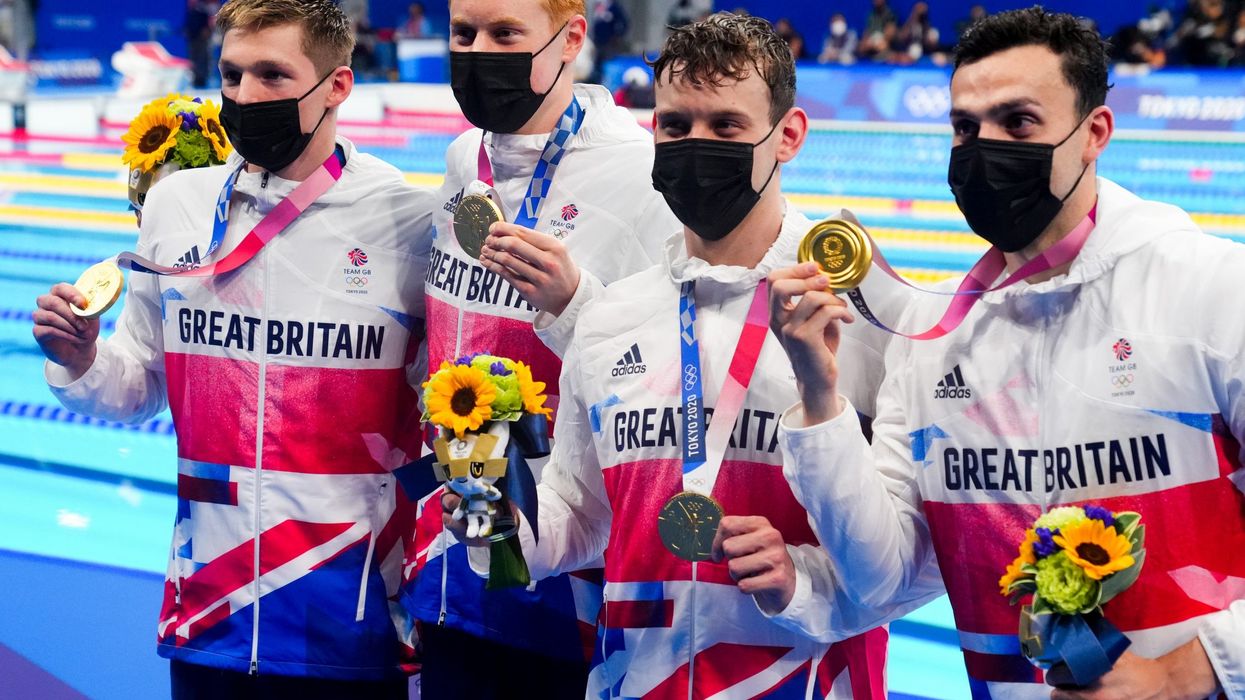 Olympics: Britain win gold in swimming relay, just miss world record