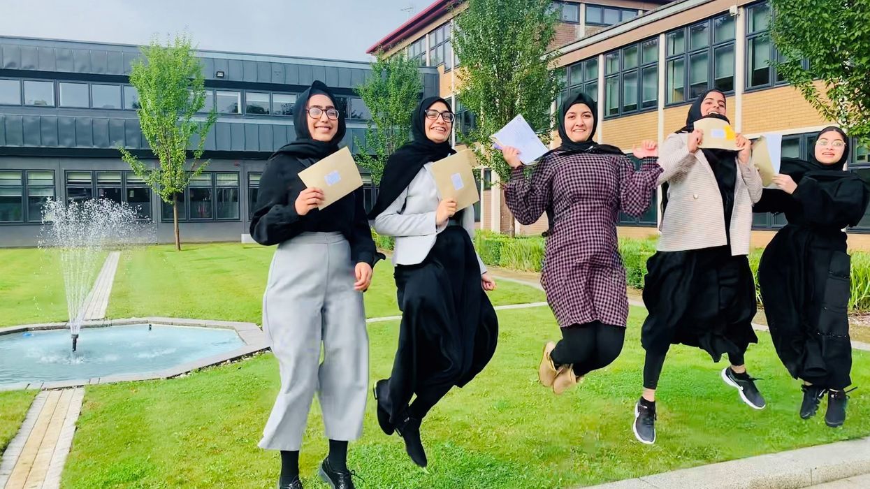 Students celebrate A-Level results as top grades set new record