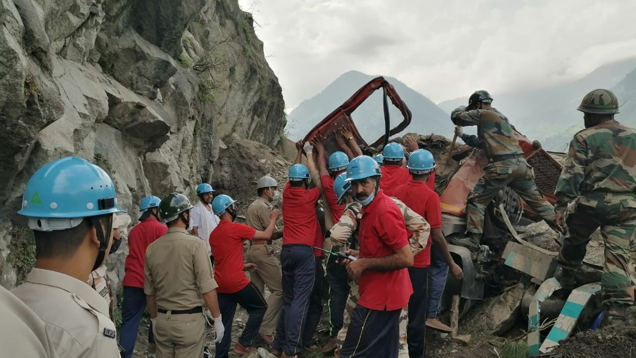 10 dead, 60 people feared trapped in India landslide